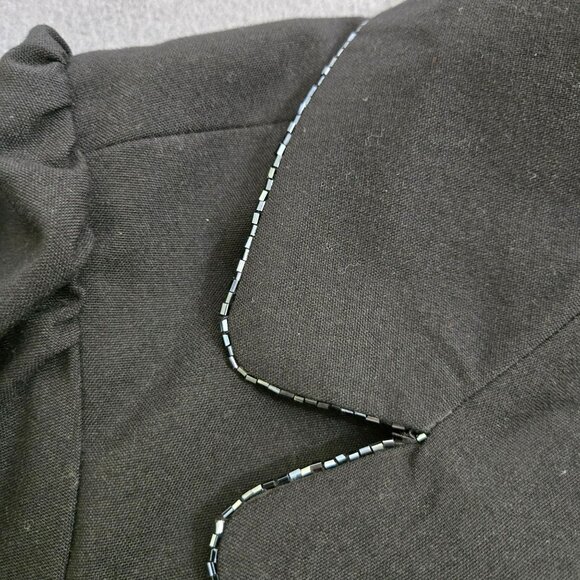 Torrid Women 4 Beaded Trim Black Cropped Blazer Jacket - Picture 5 of 11